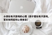 小孩玩电子游戏的心理（孩子爱玩电子游戏,家长如何应对心得体会）