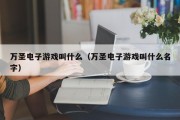 万圣电子游戏叫什么（万圣电子游戏叫什么名字）