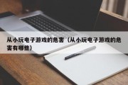 从小玩电子游戏的危害（从小玩电子游戏的危害有哪些）