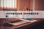 1997年属什么生肖（2000年属什么生肖）