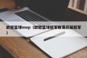欧冠篮球mvp（欧冠篮球冠军联赛历届冠军）