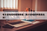 电子游戏结构视频教程（电子游戏的种类及玩法）